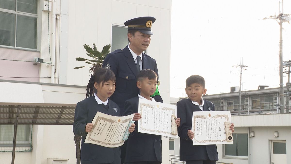 【速報】雨の中“迷子”の6歳保育園児を交番に届け出　小学生3人に感謝状「将来は警察官になりたい」 大阪市生野区