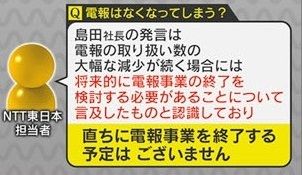 直ちに終了する予定ではない