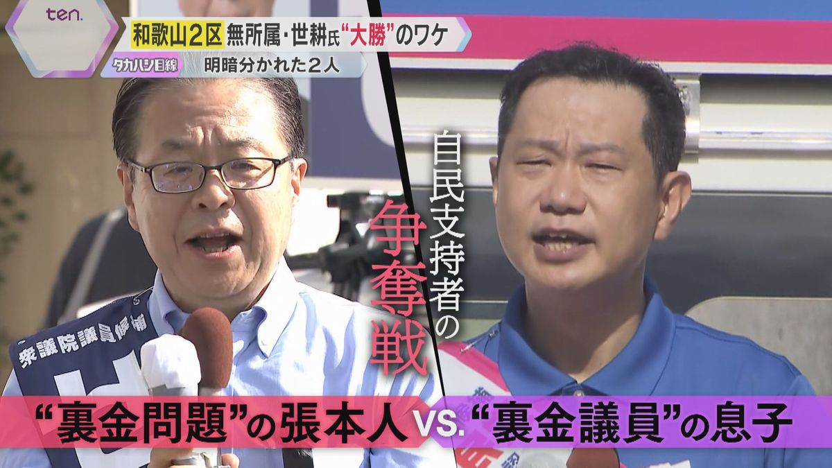 「裏金問題の張本人」と「裏金議員の息子」無所属・世耕氏が二階元幹事長の三男・伸康氏を大差で破る