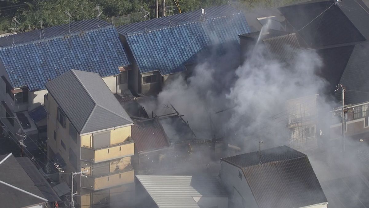 火事があった現場（大阪・寝屋川市）