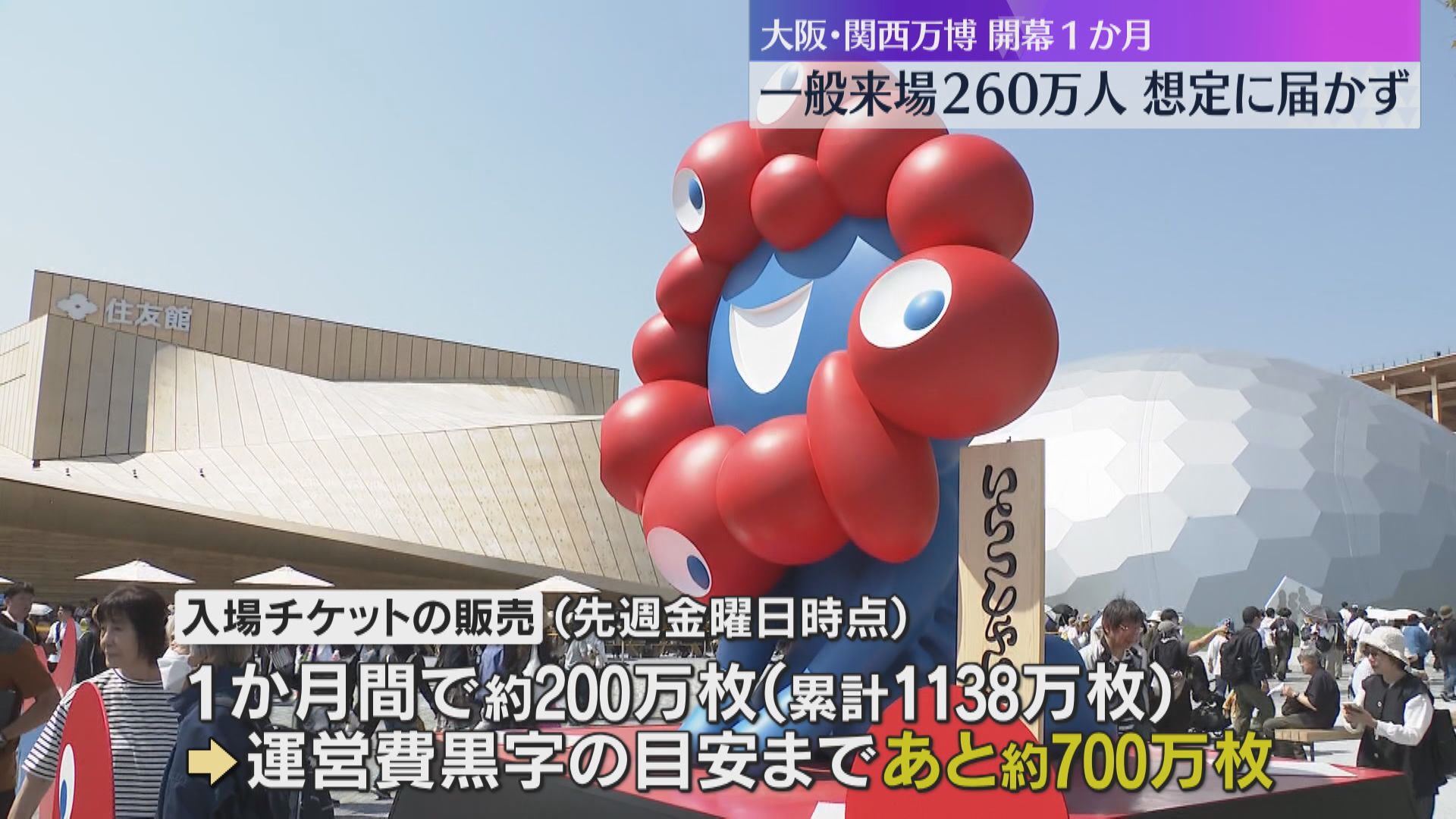 万博開幕1か月 来場者数260万人超 チケット売れ行き向上も、来場者数は