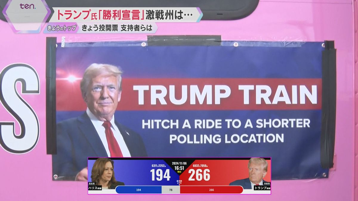 トランプ氏が勝利宣言「素晴らしい政治的偉業成し遂げた」投票所に爆破予告も、進む分断と残るしこり　黒木キャスターが現地報告