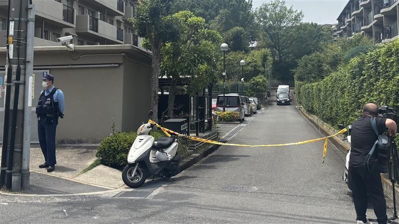 遺体が見つかった集合住宅(大阪・吹田市)