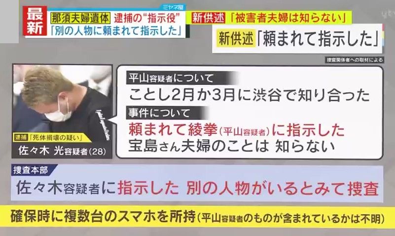 「頼まれて指示した」と新たな供述