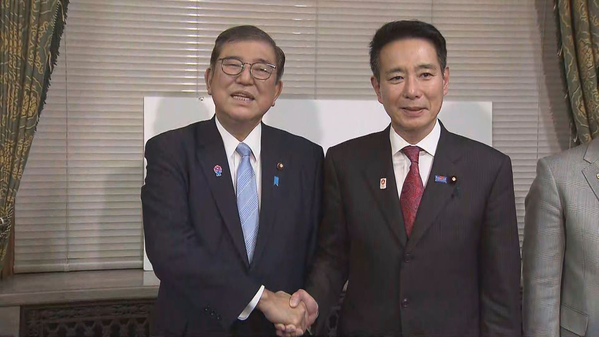 石破首相と前原共同代表（3月4日）