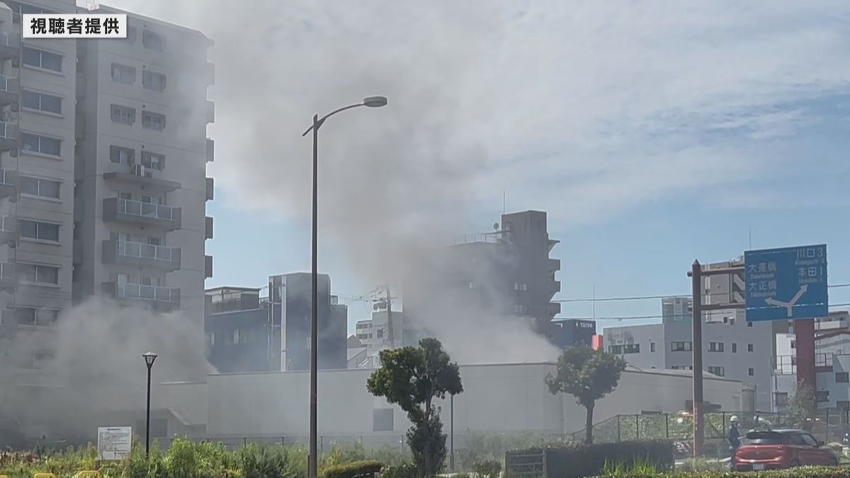 【映像】大阪市の下水処理施設で爆発　市職員ら4人ケガも命に別条なし　マンホール周りの作業直後