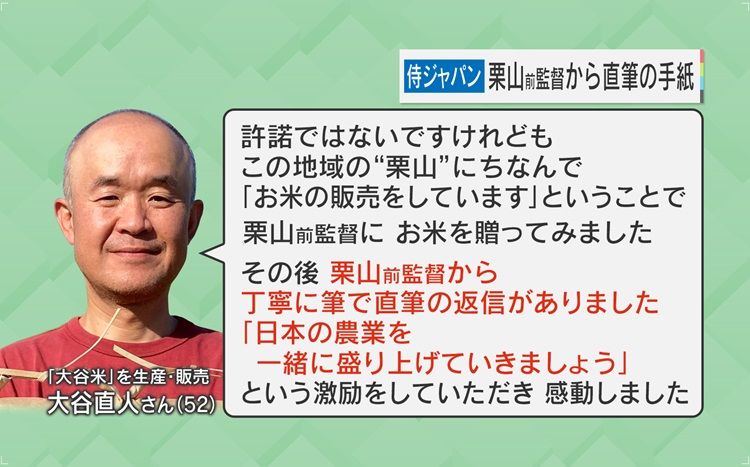 栗山前監督から丁寧な直筆の返信が！