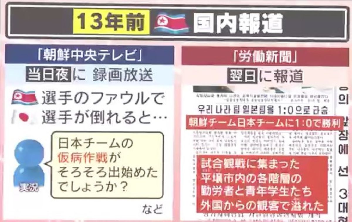 2011年の試合、北朝鮮国内での報道は？