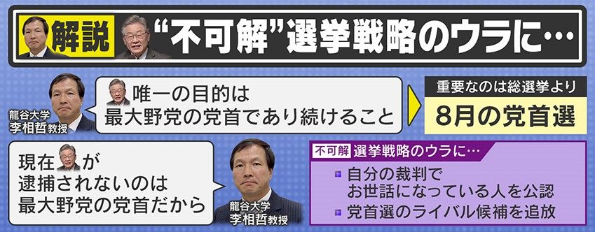 李在明代表が大事なのは総選挙より党首選？