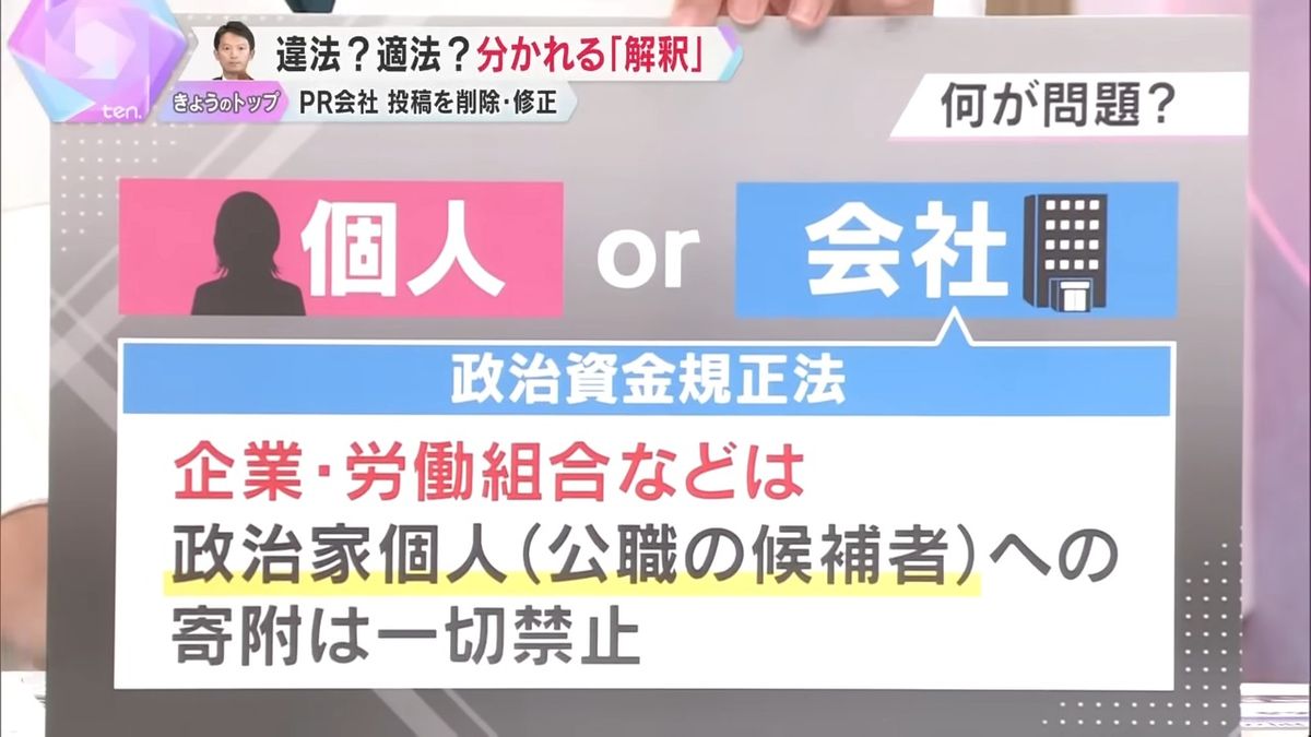 会社として行った場合は寄付に当たる可能性