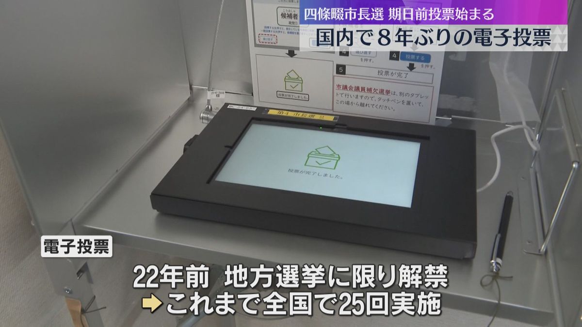 国内で8年ぶりの電子投票　四條畷市長選の「期日前投票」始まる　過去に25回実施も普及進まず　大阪