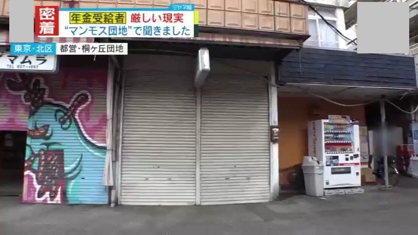 団地中央の商店街はシャッター街に